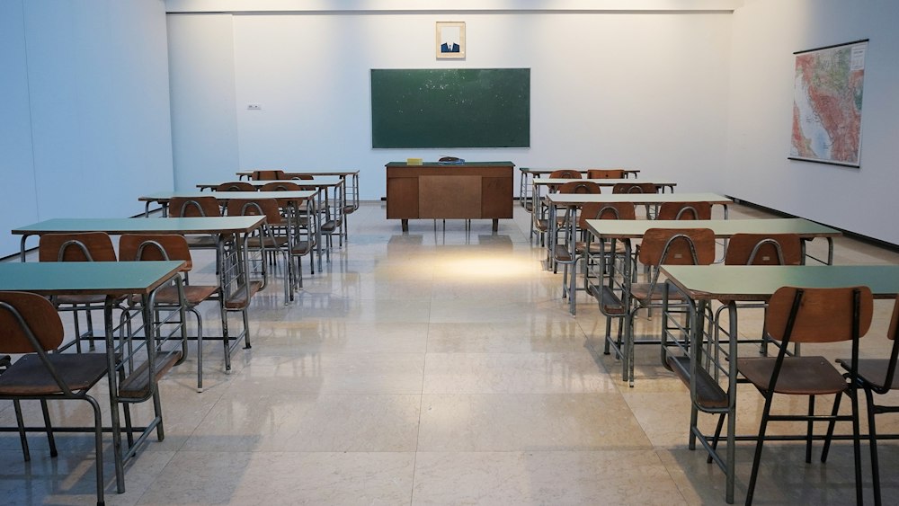 Bright classroom ready for the school day